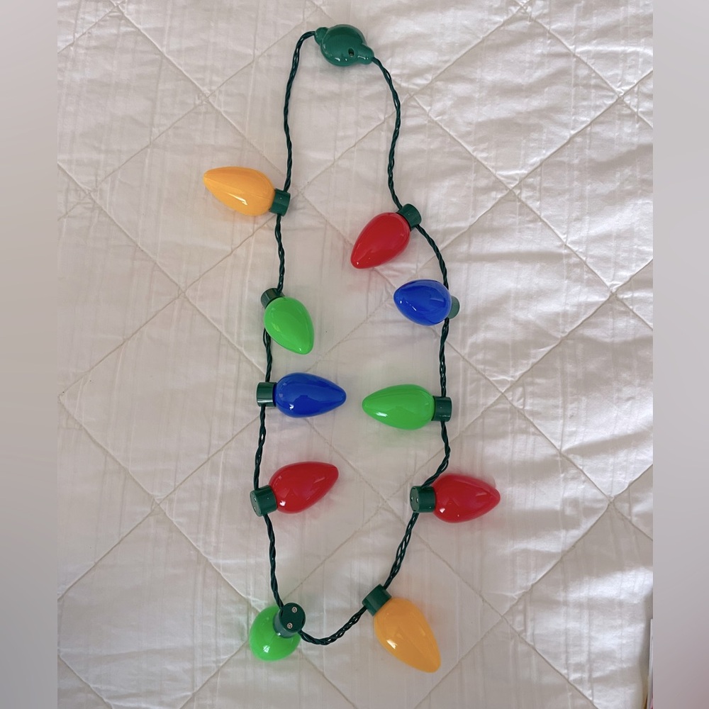 Christmas Light Bulb Necklace